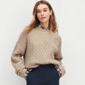 Favorite Daughter The Oversized Cable Sweater Basmati